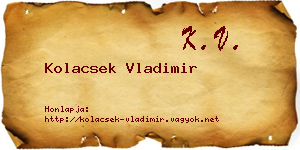 Kolacsek Vladimir névjegykártya